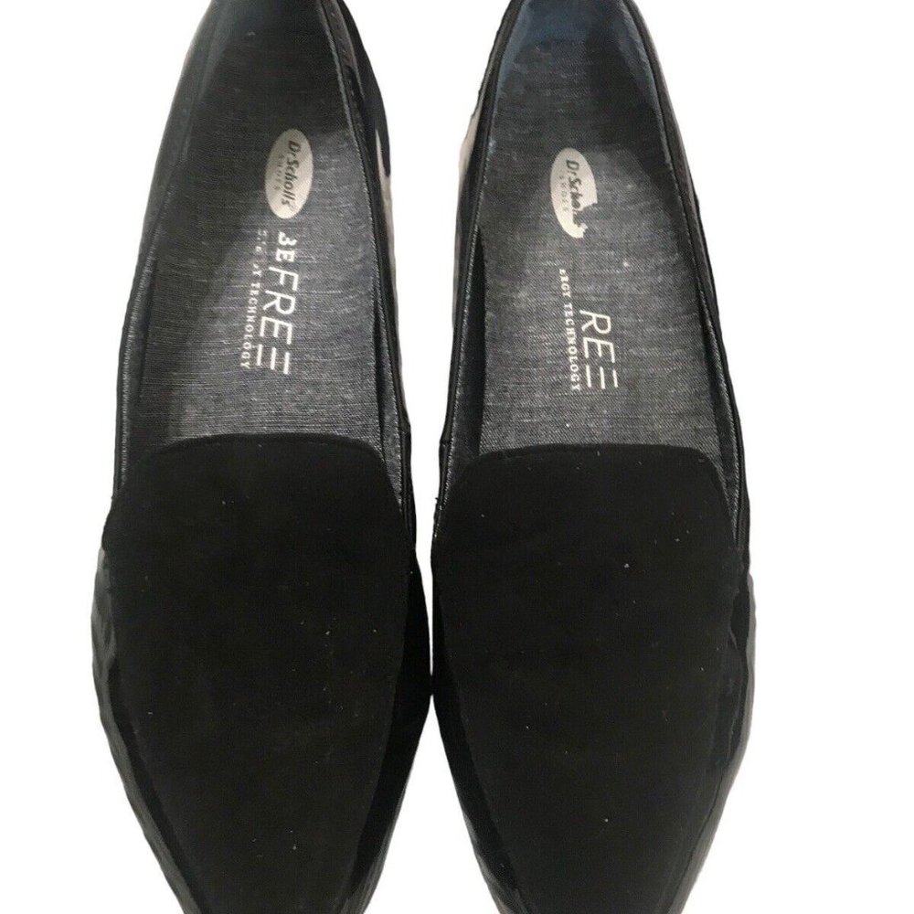 Dr. Scholl's Womens Be Free Energy Technology Black Suede Shoes Size 7